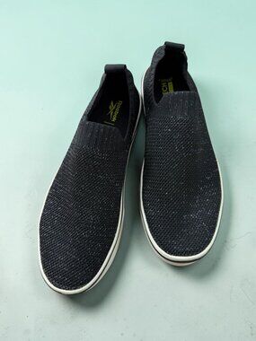 REEBOK Memory Comfort Black Slip On Sneakers Size 8